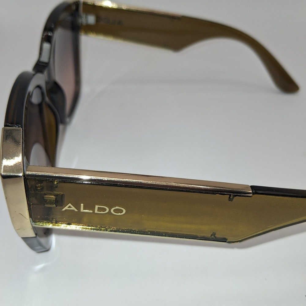 ALDO Sunglasses Women's Olive Green Translucent Cat Eye Gradient UV Protection